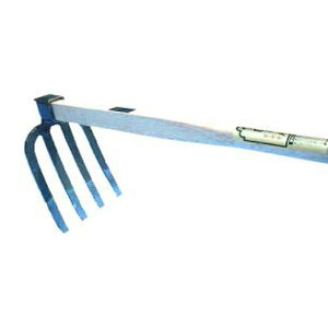 備中 4本爪 樫柄 柄全長1050mm 先巾170mm F1211 フジカワ 三冨D