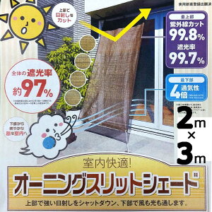 5枚 オーニング スリットシェード 4段階 幅2m×縦3m ワタナベ工業 金T 代引不可