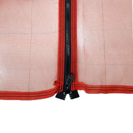 防虫つまネット シングルファスナータイプ 赤 XR-2700 目合0.8mm 幅3000mm 高さ2500mm ビニールハウス 入口用 ネット ハウス用品 農業 日本ワイドクロス サT DZ