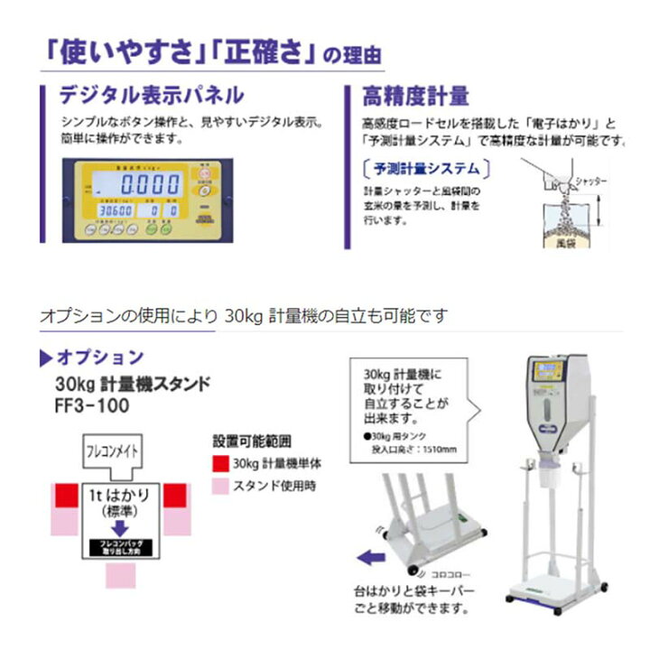 楽天市場】30kg 計量機 FST-32 フレコン自動計量機関連 玄米用 