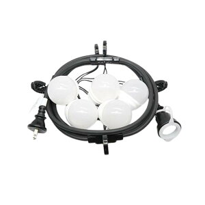 農業用 ハウス内電球コード LEDタイプ CCL2.5M-L5-P0.5 LED電球5灯 間隔0.5m 全長2.5m 提灯コード 防水 農業 長谷川製作所 代引不可