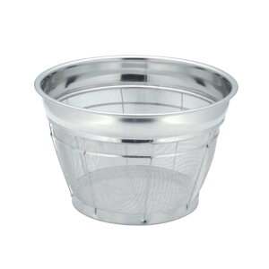 ざる 18-8 深型米揚ざる カラーバーなし 8升 35cm ステンレス製 ザル 容器 調理 水切り スS 代引不可