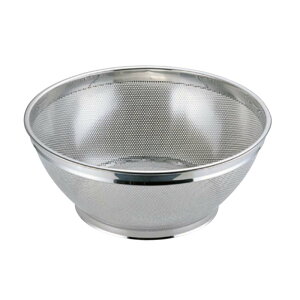 ざる UK 18-8 パンチング浅型ザル 46cm ステンレス製 ザル 浅型 容器 調理 水切り スS 代引不可