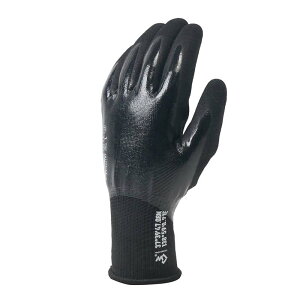 ニトリルゴム手袋 ニトリルカバーリングコート手袋UFC二層 13G特殊紡糸ポリエステル FT-332101 黒 手袋 ニトリル ゴム手袋 防水 作業用 カヴァーワーク D