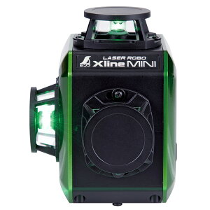フルライン・地墨クロス レーザーロボ X line MINI グリーン 71630 小型 軽量 受光器対応 充電型 防塵 防水 振り子+磁気ダンパー方式 レクシア シンワ測定 H