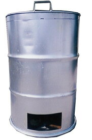 【100%ポイントバック エントリー＆抽選2/25まで】塗装有 シルバー ドラム缶焼却炉 フタ付き 煙突なし 200L ドラム缶 焼却炉 小型 家庭用 木材 木くず 紙くず 落ち葉 枝 ゴミ 焼却 受注生産品 ミY 代引不可