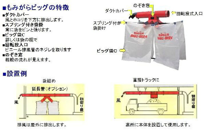 楽天市場】【7/1〜最大100%Pバック抽選で要エントリー】籾殻収集器 BIG 