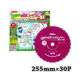 10枚 Wスリット 岩間式 ミラクルパワーブレード 255mm 厚み1.05mm 刃数 30P WMR型 超軽量タイプ チップソー 替刃 草刈機 刈払機 用 草刈り 日光製作所 日B DZ