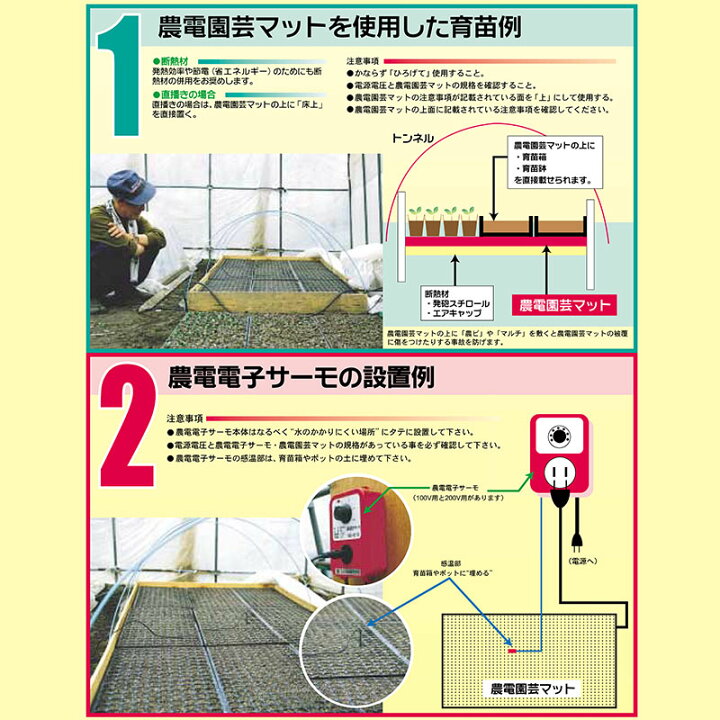 楽天市場】農電マット 1-306 ( 家庭用100v 160w 0.9×1.8m 0.5坪 ) 農電  