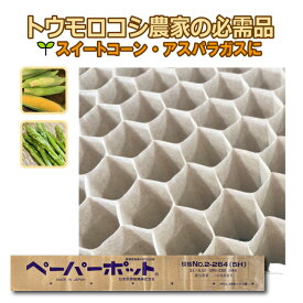 ペーパーポット No.2-264 (5H) 105冊 (個) 264鉢 生分解性 紙筒 播種 種まき 育苗 苗 スイートコーン アスパラガス ニッテン タS 個人宅配送不可 代引不可