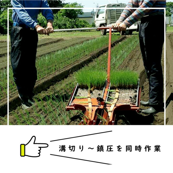 ひっぱりくん HP-16 チェーンポット簡易移植機 溝切深さ: 73mm用 ネギ