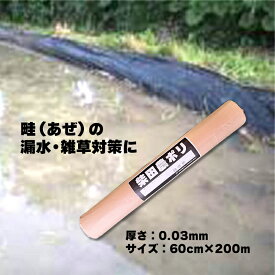 【4/30までエントリーで最大100%Pバック】アゼマルチ 厚さ0.03mm×巾60cm×長さ200m 畦畔シート ポリシート あぜマルチ 畦マルチ あぜシート アゼシート 畦シート 漏水防止 防草効果 田んぼ 三K 中G H