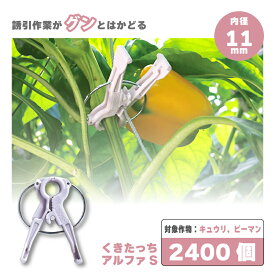 【100%ポイントバック エントリー＆抽選2/25まで】2400個 (240個×10袋) くきたっちアルファ S パープル 薄紫 AS-P240 細紐用 誘引クリップ 誘引資材 誘引 クリップ キュウリ トマト 栽培 シーム タS 代引不可