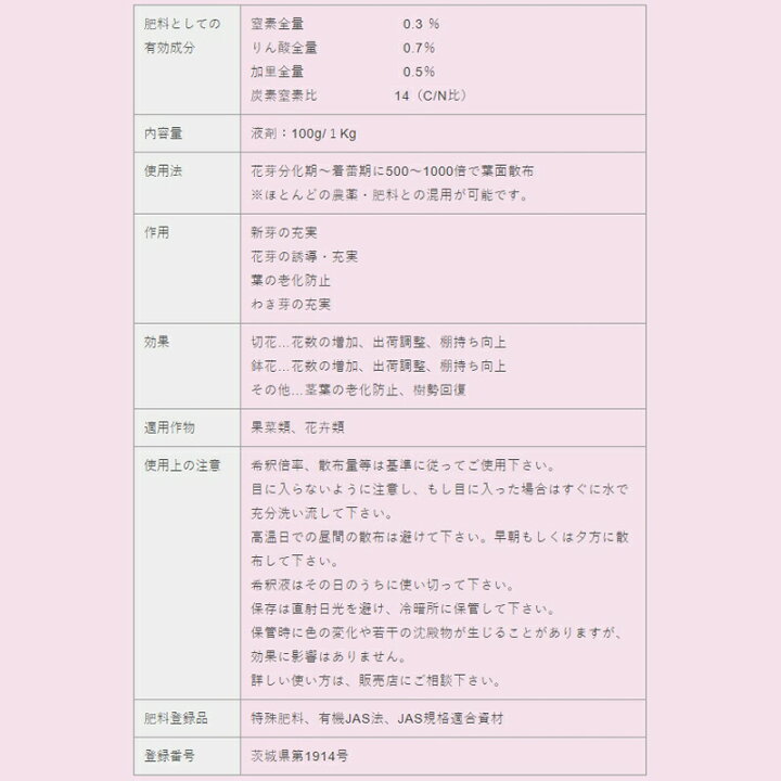楽天市場 花吹雪 100ml ファイトクローム 肥料 果菜類 花卉類 老化防止 微生物発酵有機物 切花 鉢花 果物 野菜 作物 農業 農園 園芸 畑 新ク D プラスワイズ業者用専門店 楽天市場 花吹雪 100ml ファイトクローム 肥料 果菜類 花卉類 老化防止 微生物発酵有機物 切花 鉢花 果物 野菜 作物 農業 農園 園芸 畑 新ク D プラスワイズ業者用専門店