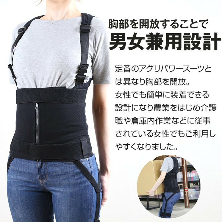 楽天市場 上部のみ ワーキングパワースーツ極 Kiwamiwakingu アトリエケー ブラック サポーター 男女兼用 中腰 腰痛 持ち上げ 補助 負担 軽減 農業 現場 三冨 代引不可 プラスワイズ業者用専門店