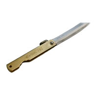 メール便 肥後守ナイフ 青紙割込 真鍮鞘 中 90mm 万能 折りたたみナイフ レジャー アウトドア 永尾かね駒…