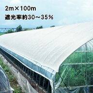 2m×100m 白 遮光率30〜35％ タキイホワイトTW 遮光ネット TW30 寒冷紗 タキイ種苗 個人宅配送不可 代引…