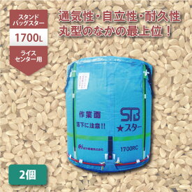 2個 スタンドバッグスター 1700L 1t ライスセンター専用 RC 自立式 メッシュ 通気性 米 稲刈り 収穫 出荷 運搬 収穫袋 おすすめ フレコンバッグ 田中産業 日BD