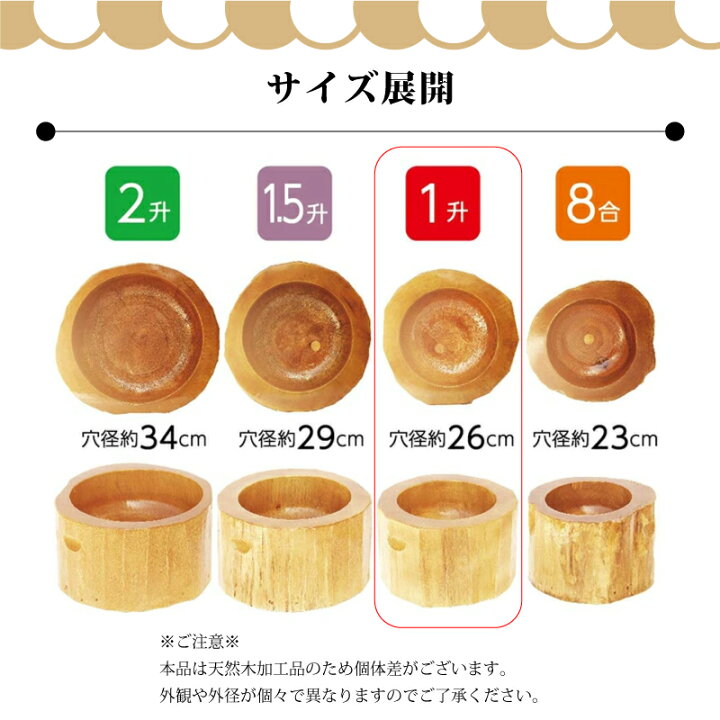 楽天市場】木製ミニ臼セット 1升用 23718 木製ミニ臼＋キネ2本 1升 餅 