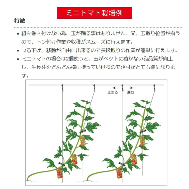 ハウス栽培用 誘引具 つりっ子 600個入 ナスニックス トマト用 100個入 6袋