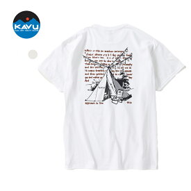 KAVU (カブー) Tent Tee テントティー Tシャツ メンズ 半袖 春夏 男女兼用 ポリエステル コットン レディース キャンプ アウトドア トップス ホワイト 白 ナチュラル 【正規品】