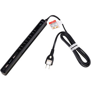 ELPA WBS-SL402USB(BK) 4P2m�X������]USB�^�b�v �u���b�N