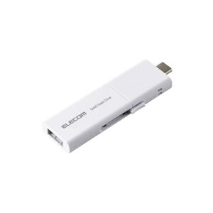 ELECOM ESD-EWB0500GWHR OtSSD/ USB3.2(Gen1)Ή/ XCh/ Type-CType-AΉ/ }jAQRV[t/ 500GB/ zCg