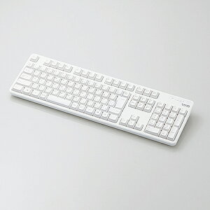 ELECOM TK-FDM106TWH �����L�[�{�[�h/ �����u������/ �t���T�C�Y/ �z���C�g