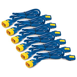 �V���i�C�_�[�G���N�g���b�N AP8706S-WWX591 Power Cord Kit (6 ea) Locking C13 to C14 1.8m Blue
