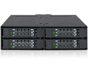 ICY DOCK MB607SP-B ICYDOCK�@4x2.5�C���`SATA SSD/ HDD���ڗp�����[�o�u���P�[�X�@5.25�C���`�x�C�T�C�Y