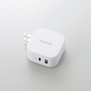 ELECOM MPA-ACCP20WH AC[d/ X}zE^ubgp/ USB Power Delivery/ 20W+12W/ USB-C1|[g/ USB-A1|[g/ zCg