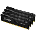 キングストン KF426C16BBK4/64 64GB DDR4 2666MHz CL16 DIMM (Kit of 4) FURY Beast Black