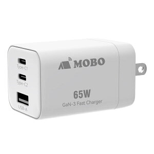 MOBO AM-PDMGAN65W-WH ܂肽ݎvO RpNgAC[d 65W