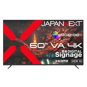 JAPANNEXT JN-V60U-M �t���f�B�X�v���C 60�^/ 3840×2160/ HDMI×3/ �u���b�N/ �X�s�[�J�[�L/ 2�N�ۏ�