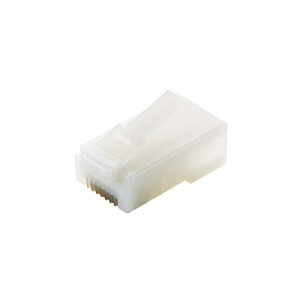 ELECOM LD-RJ45T10/T2 RJ45���p�R�l�N�^/ Cat5e�Ή�/ �P���E���������Ή�/ �c���܂�h�~/ 10��/ �n�[�t�N���A