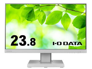 IODATA LCD-C241DW-F ワイド液晶ディスプレイ 23.8型/ 1920×1080/ HDMI、DisplayPort、USB Type-C/ ホワイト/ スピーカー:あり/ 見やすい位置に簡単に調節可能/ 5年保証 無輝点保証/ 昇降/ 回転