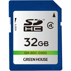 GREEN HOUSE GH-SDC-D32G SDHC�J�[�h �N���X4 32GB