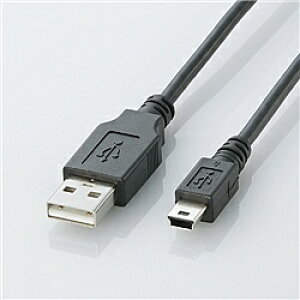 ELECOM U2C-M05BK USB2.0�P�[�u�� A-miniB�^�C�v/ 0.5m(�u���b�N)