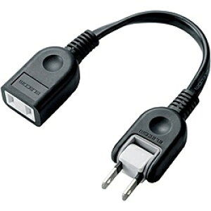 ELECOM T-ADR1BK AC�A�_�v�^�p�d�������R�[�h/ 2P/ 1��/ �u���b�N