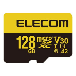 ELECOM MF-HMS128GU13V3 MicroSDXCJ[h/ ϋv/ rfIXs[hNXV30Ή/ UHS-I U3 90MB/ s 128GB