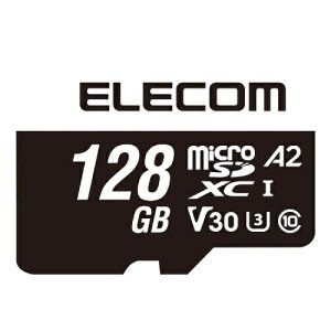 ELECOM MF-MS128GU13A2R MicroSDXCJ[h/ f[^T[rXt/ rfIXs[hNXΉ/ UHS-I U3 V30/ 128GB