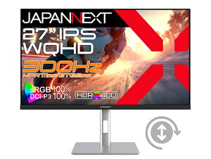 JAPANNEXT JN-IPS27G300Q-HSP �Q�[�~���O�t���f�B�X�v���C 27�^/ 2560×1440/ HDMI×2�ADP×2/ �u���b�N/ �X�s�[�J�[�L/ 2�N�ۏ�