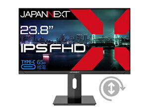 JAPANNEXT JN-IPS238FHD-C65W-HSP �t���f�B�X�v���C 23.8�^/ 1920×1080/ HDMI�ADP�AUSB-C×1/ �u���b�N/ �X�s�[�J�[�L/ 2�N�ۏ�