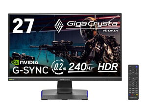 IODATA EX-GCQ271UD Q[~OtfBXvC 27^/ 2560×1440/ HDMIADisplayPortAUSB Type-C/ ubN/ Xs[J[F/ WQHDő240Hz/ Focus ModeځI/ GigaCrysta