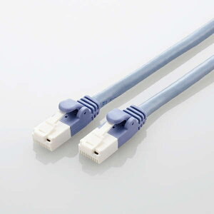ELECOM LD-GPT/BU2/RS1 LANケーブル/ CAT6準拠/ EU RoHS指令準拠/ 爪折れ防止/ 簡易パッケージ仕様/ 2m/ ブルー/ 10個セット