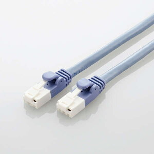 ELECOM LD-GPT/BU3/RS1 LANケーブル/ CAT6準拠/ EU RoHS指令準拠/ 爪折れ防止/ 簡易パッケージ仕様/ 3m/ ブルー/ 10個セット