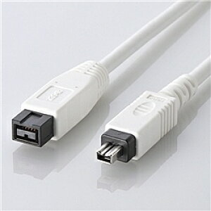 ELECOM IE-941WH IEEE1394b/ FireWire�P�[�u�� 9pin-4pin/ 1.0m