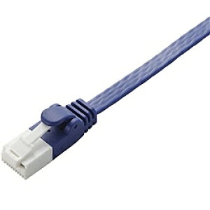 ELECOM LD-GFAT/BM15 LAN�P�[�u��/ CAT6A����/ �ܐ܂�h�~/ �t���b�g/ 1.5m/ ���^���b�N�u���[