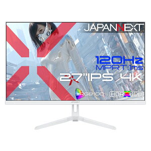 JAPANNEXT JN-i27G120U2-W �Q�[�~���O�t���f�B�X�v���C 27�^/ 3840×2160/ HDMI×2�ADP×2/ �z���C�g/ �X�s�[�J�[�L/ 2�N�ۏ�