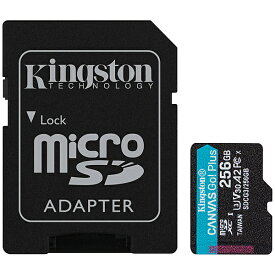 キングストン SDCG3/256GB 256GB microSDXCカード Canvas Go! Plus Class 10 UHS-I U3 170R/ 90W SDアダプタ付属